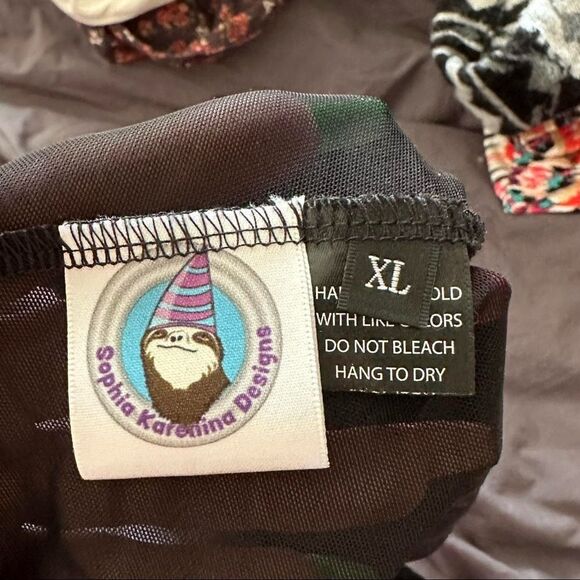 Handmade Black Sheer Darkness Classic Bodysuit Size XL VGUC - Picture 3 of 5